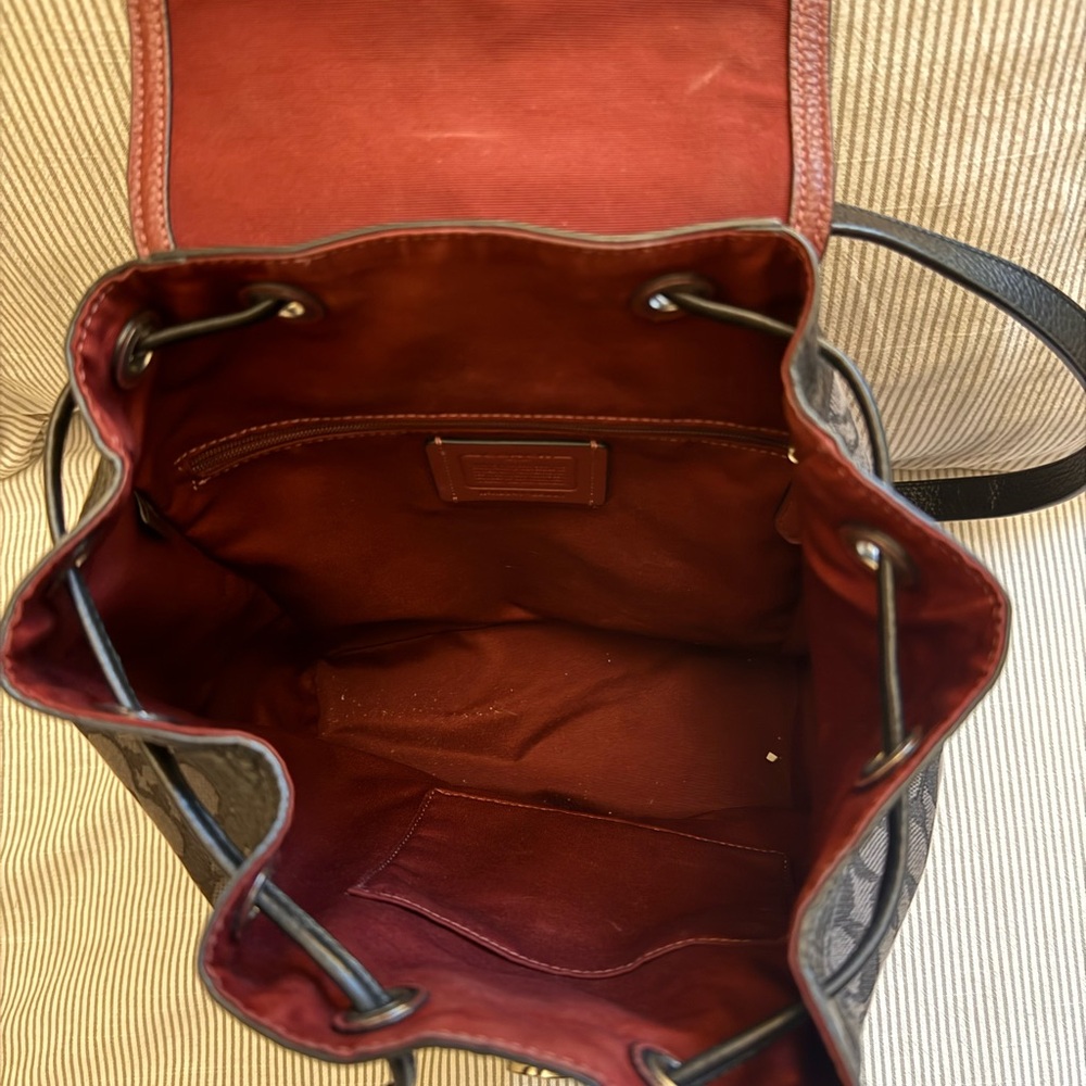 Coach Signature Brown and Black Backpack - Picture 6 of 6
